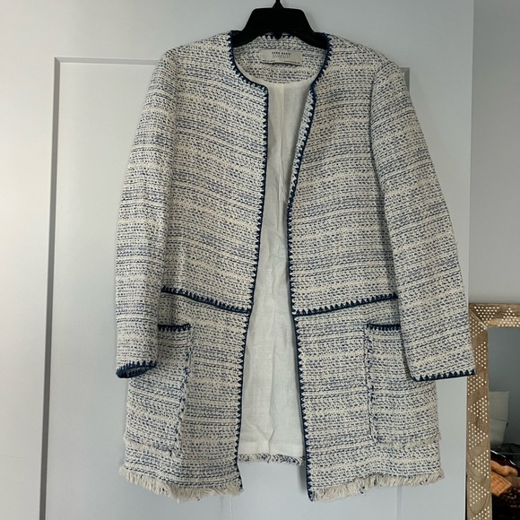 Zara Frayed Cotton Coat - Picture 5 of 8